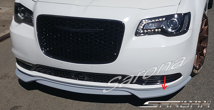 Custom Chrysler 300  Sedan Front Lip/Splitter (2011 - 2019) - $975.00 (Part #CR-005-FA)